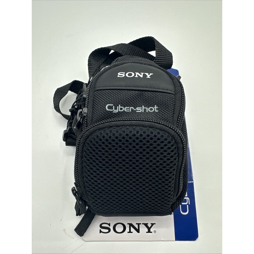 Sony LCS-CSD Black Soft Carrying Case For cybershot Cameras w shoulder strap NWT